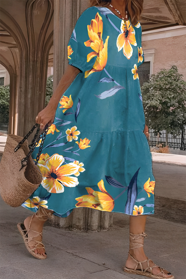 Zaira | Abito midi floreale
