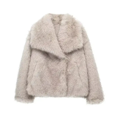 Livia | Cappotto con effetto pelliccia