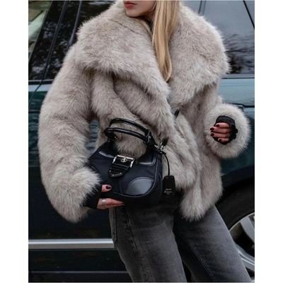 Livia | Cappotto con effetto pelliccia