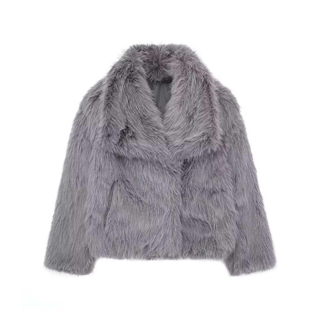 Livia | Cappotto con effetto pelliccia