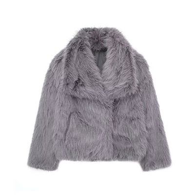 Livia | Cappotto con effetto pelliccia