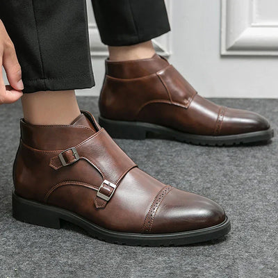 Stivali Monk Moppi in Pelle con Cinturini