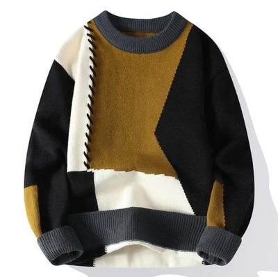 Ettore | Maglione con patchwork