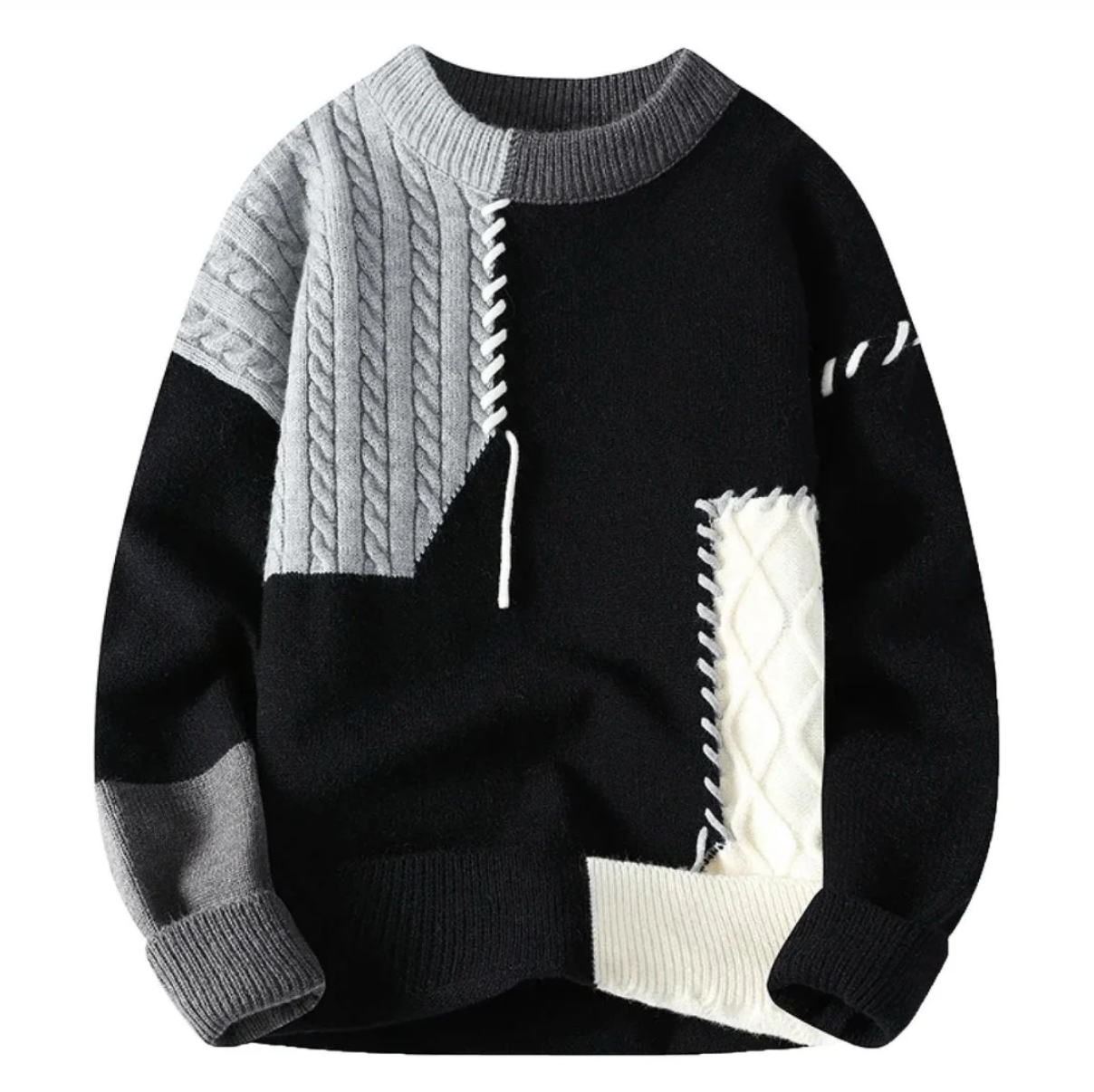 Ettore | Maglione con patchwork