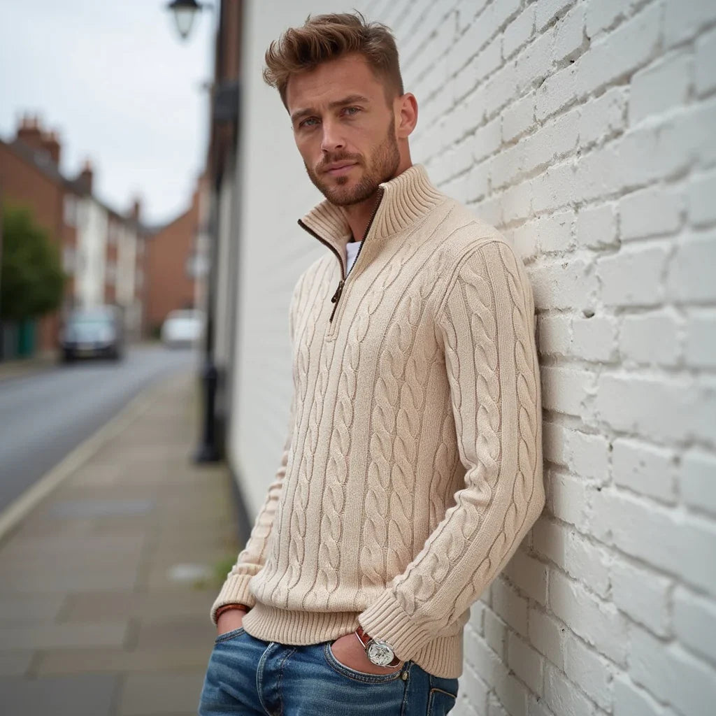 Daniele™ - Pullover a Treccia con Zip
